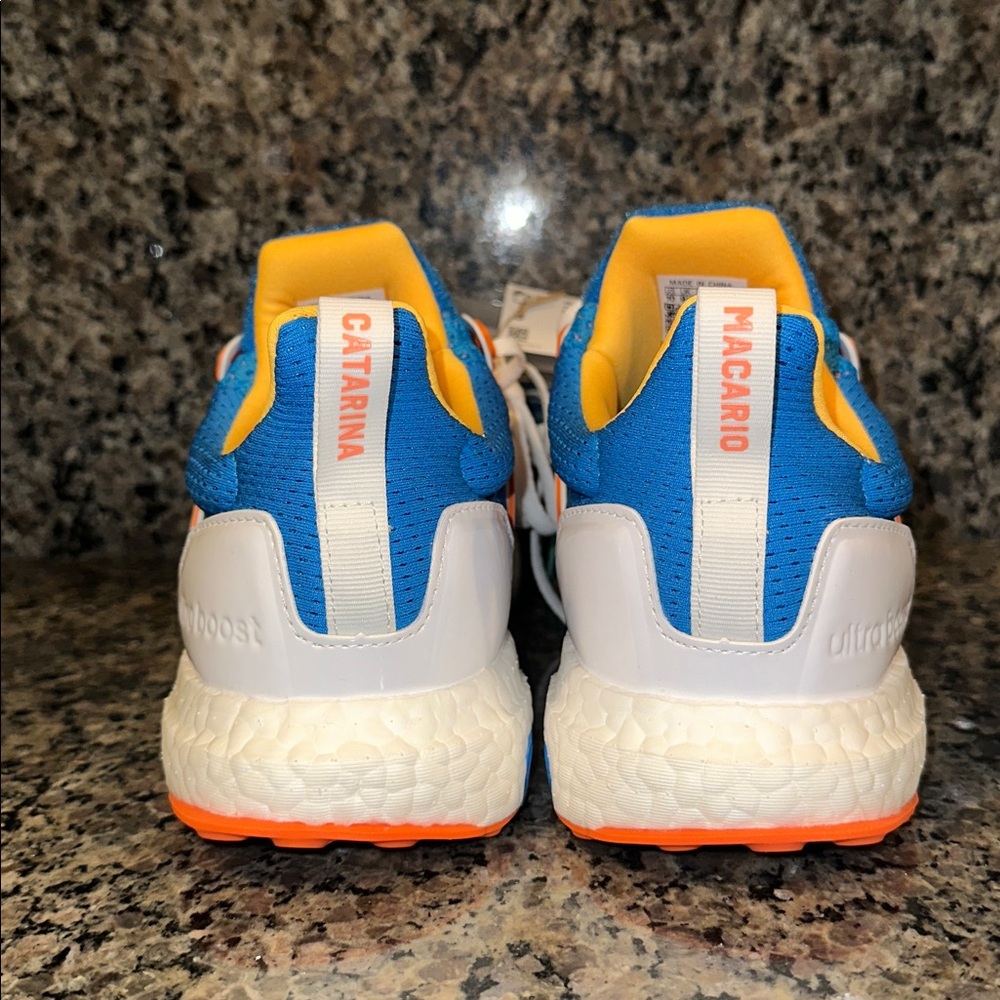 Adidas Ultraboost 1.0 Size 10 Blue and Orange Athletic Sneakers - Picture 5 of 7